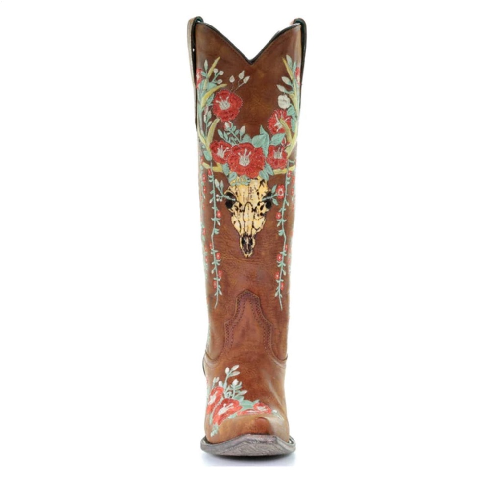 Corral Deer Skull Cowboy Boots